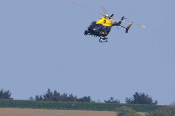 26 April 2020 - 17-06-21 
Six hours later - the Devon & Cornwall helicopter returned, arriving from the sea.
----------------------
Devon & Cornwall police helicopter G-DCPB